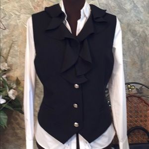 COPY - Ralph Lauren 🌹stunning executive chic ruffled equestrian vest
